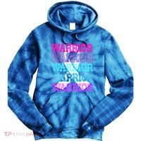 Thyroid Cancer Awareness Thyroid Cancer Warrior Gift Tie Dye Hoodie thumb 0