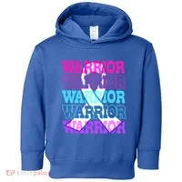 Thyroid Cancer Awareness Thyroid Cancer Warrior Gift Toddler Hoodie thumb 0