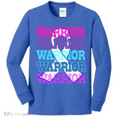 Thyroid Cancer Awareness Thyroid Cancer Warrior Gift Kids Long Sleeve Shirt