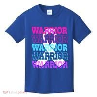 Thyroid Cancer Awareness Thyroid Cancer Warrior Gift Kids T-Shirt thumb 0