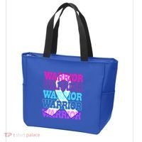 Thyroid Cancer Awareness Thyroid Cancer Warrior Gift Tote Bag thumb 3