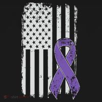 Testicular Cancer Awareness Vintage USA American Flag T-Shirt thumb 7
