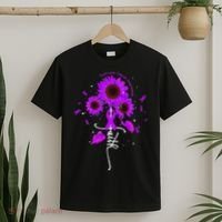Testicular Cancer Awareness Faith Ribbon Sunflower T-Shirt thumb 2
