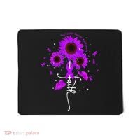 Testicular Cancer Awareness Faith Ribbon Sunflower Mousepad thumb 0