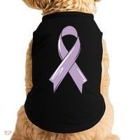 Testicular Cancer Awareness Ribbon Purple Fighter Chemo Gift Doggie Tank thumb 0