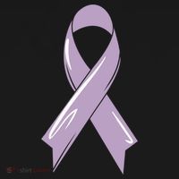 Testicular Cancer Awareness Ribbon Purple Fighter Chemo Gift Ornament thumb 1