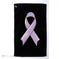 Testicular Cancer Awareness Ribbon Purple Fighter Chemo Gift Golf Towel thumb 0