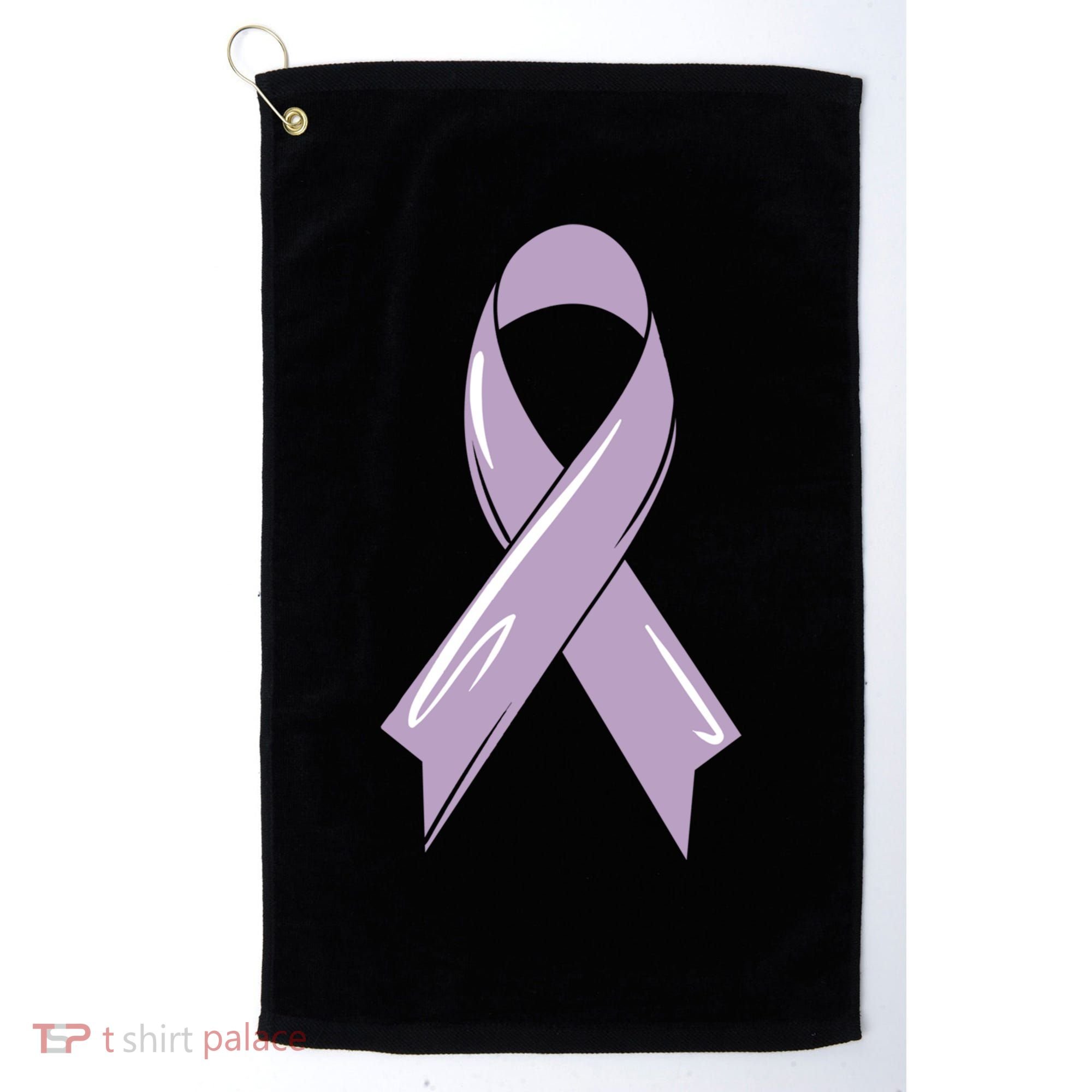 Testicular Cancer Awareness Ribbon Purple Fighter Chemo Gift Golf Towel
