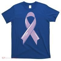 Testicular Cancer Awareness Ribbon Purple Fighter Chemo Gift T-Shirt thumb 0