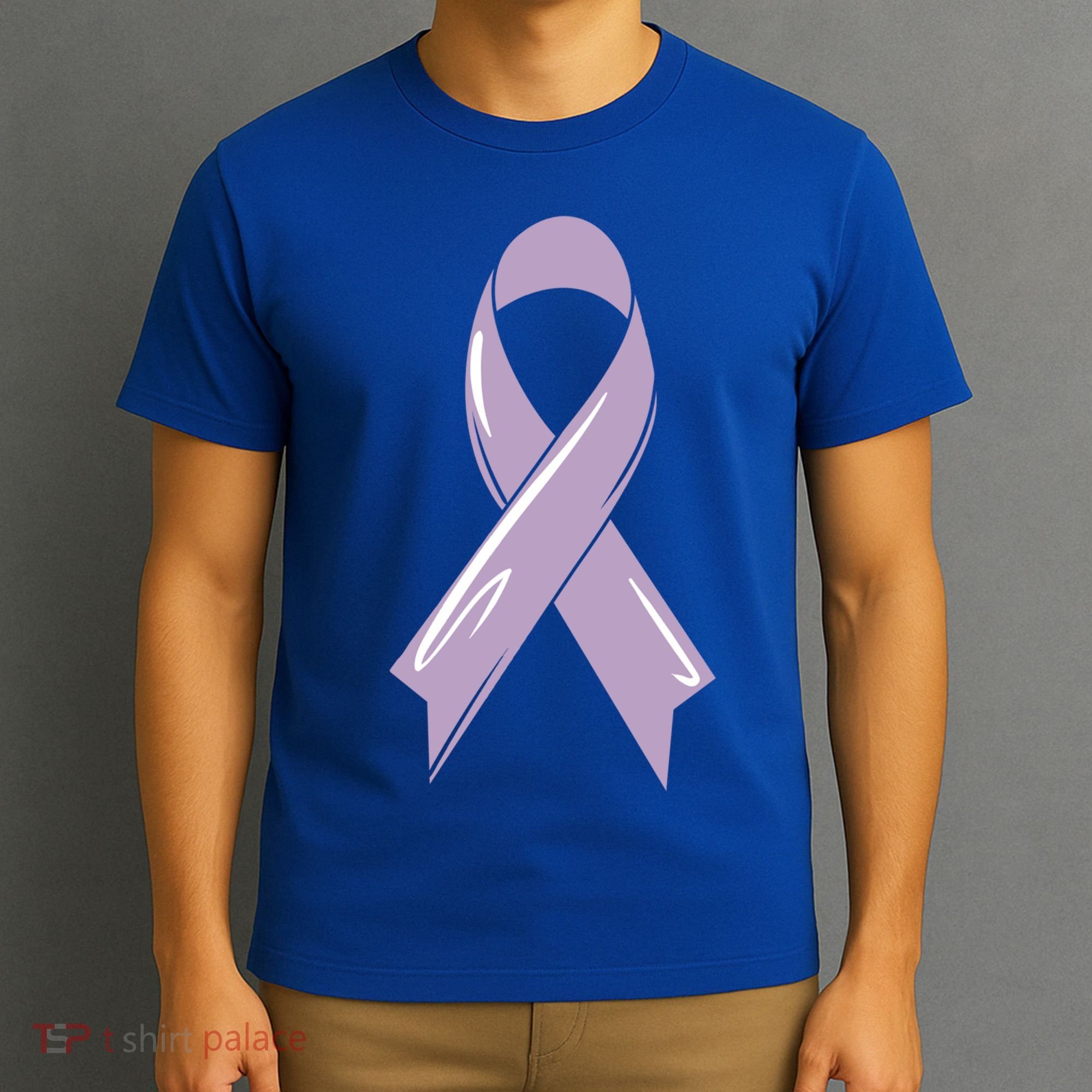 Testicular Cancer Awareness Ribbon Purple Fighter Chemo Gift T-Shirt