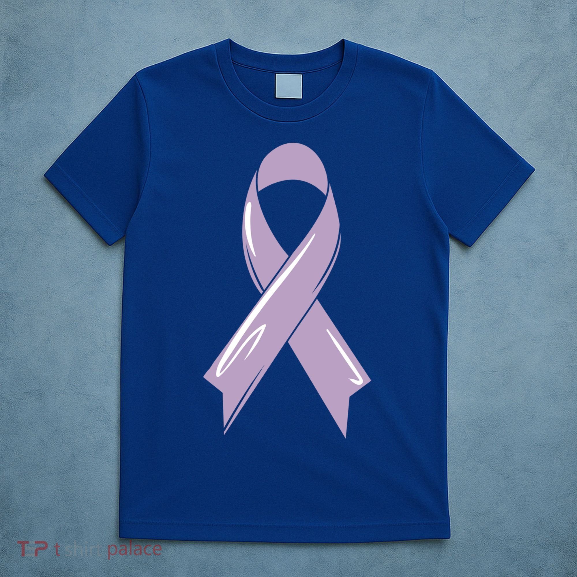Testicular Cancer Awareness Ribbon Purple Fighter Chemo Gift T-Shirt
