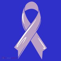 Testicular Cancer Awareness Ribbon Purple Fighter Chemo Gift Coaster thumb 2
