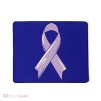 Testicular Cancer Awareness Ribbon Purple Fighter Chemo Gift Mousepad thumb 0