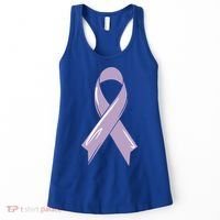 Testicular Cancer Awareness Ribbon Purple Fighter Chemo Gift Women's Tank Top thumb 0