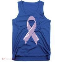 Testicular Cancer Awareness Ribbon Purple Fighter Chemo Gift Tank Top thumb 0