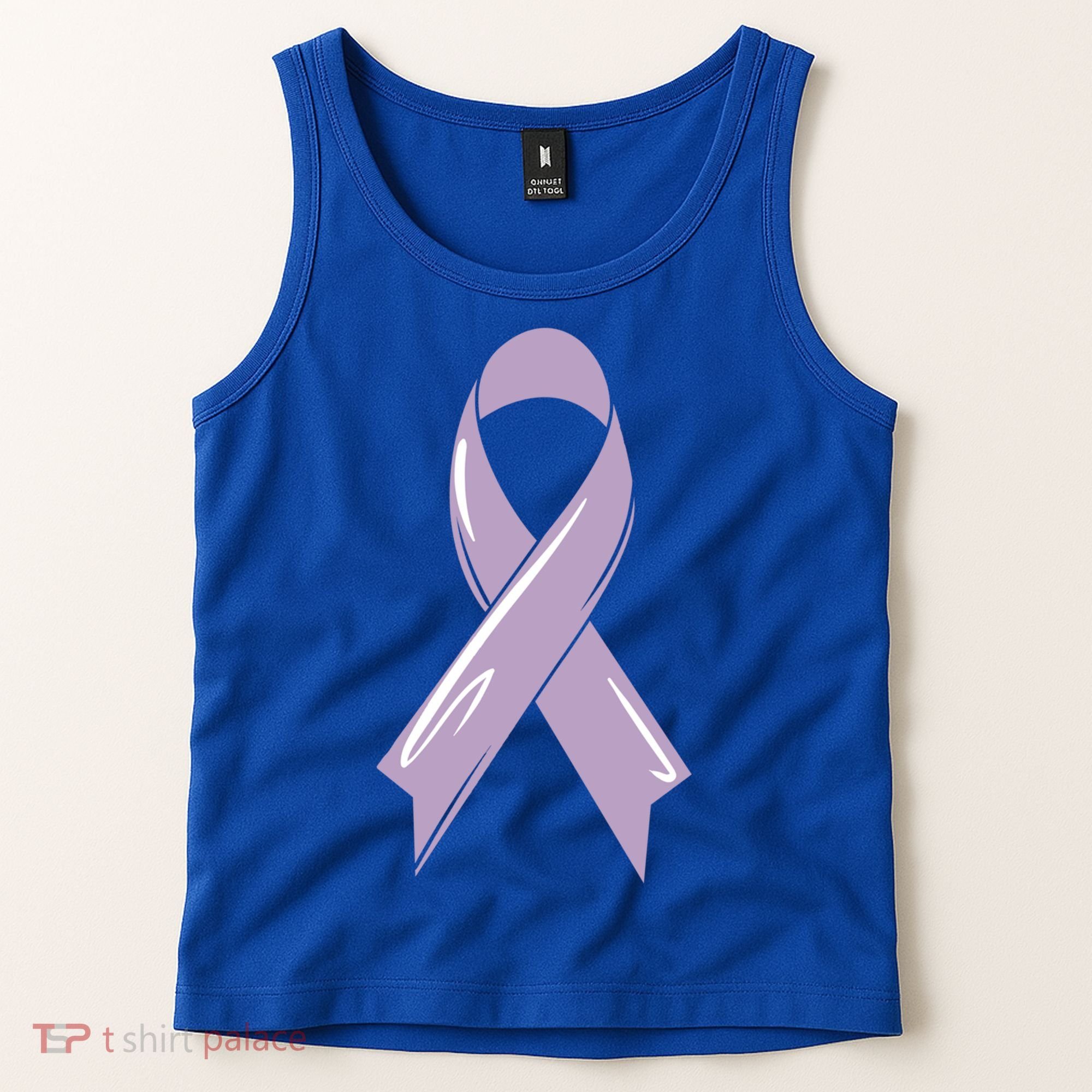 Testicular Cancer Awareness Ribbon Purple Fighter Chemo Gift Tank Top