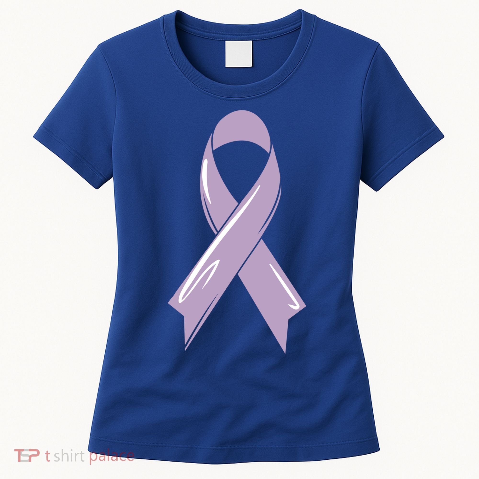 Testicular Cancer Awareness Ribbon Purple Fighter Chemo Gift Women's T-Shirt