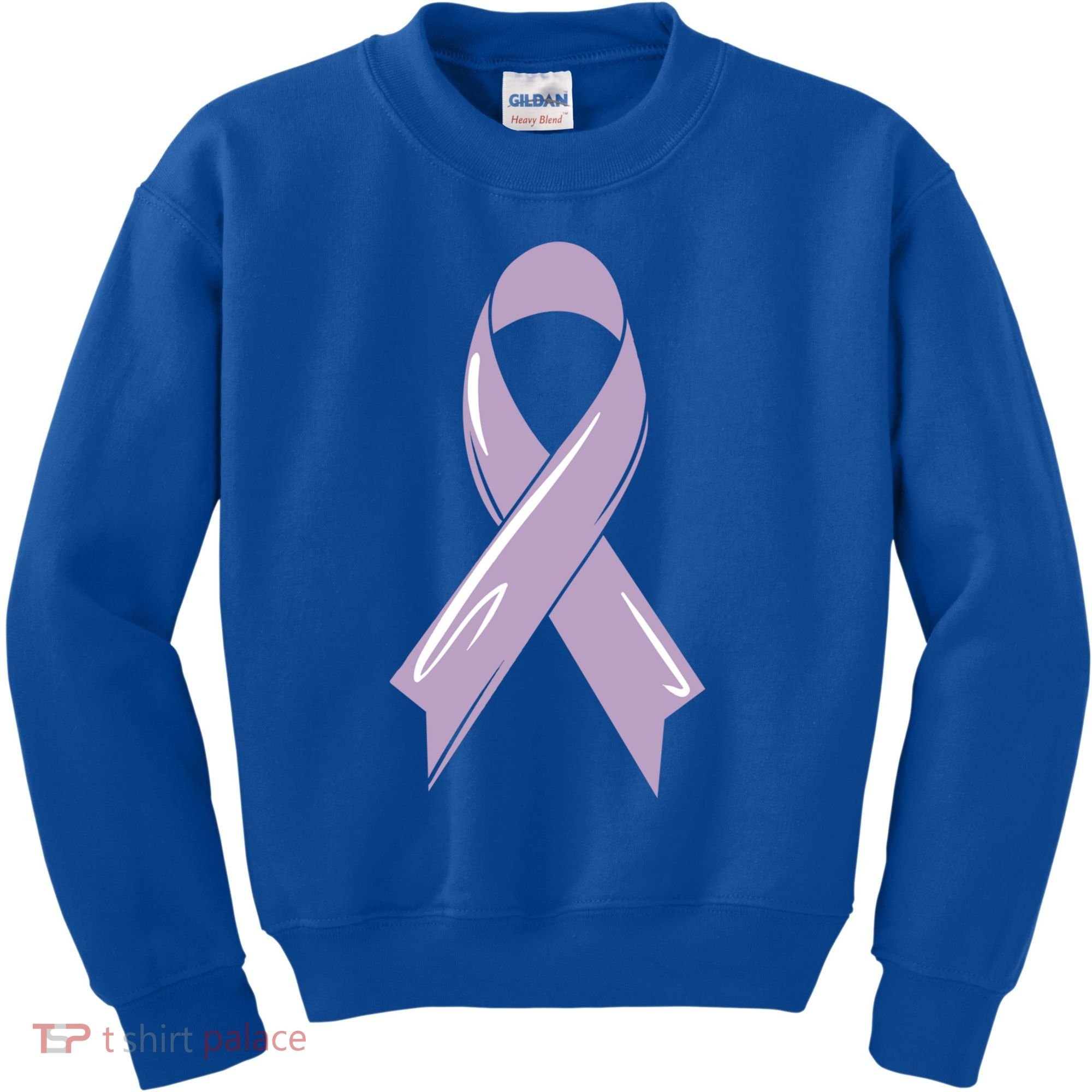 Testicular Cancer Awareness Ribbon Purple Fighter Chemo Gift Kids Sweatshirt