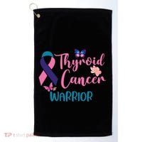 Thyroid Cancer Awareness Butterflies Warrior Ribbon Cute Gift Golf Towel thumb 0