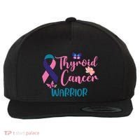 Thyroid Cancer Awareness Butterflies Warrior Ribbon Cute Gift Wool Snapback Cap thumb 0
