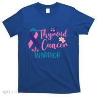 Thyroid Cancer Awareness Butterflies Warrior Ribbon Cute Gift T-Shirt thumb 0