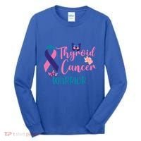 Thyroid Cancer Awareness Butterflies Warrior Ribbon Cute Gift Tall Long Sleeve Shirt thumb 0