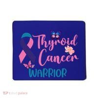 Thyroid Cancer Awareness Butterflies Warrior Ribbon Cute Gift Mousepad thumb 0