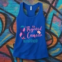 Thyroid Cancer Awareness Butterflies Warrior Ribbon Cute Gift Women's Tank Top thumb 3