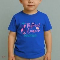 Thyroid Cancer Awareness Butterflies Warrior Ribbon Cute Gift Toddler T-Shirt thumb 2