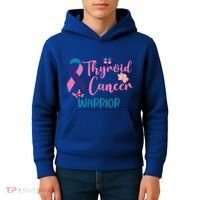 Thyroid Cancer Awareness Butterflies Warrior Ribbon Cute Gift Kids Hoodie thumb 4