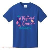 Thyroid Cancer Awareness Butterflies Warrior Ribbon Cute Gift Kids T-Shirt thumb 0