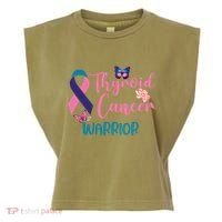 Thyroid Cancer Awareness Butterflies Warrior Ribbon Cute Gift Garment-Dyed Women's Muscle Tee thumb 0