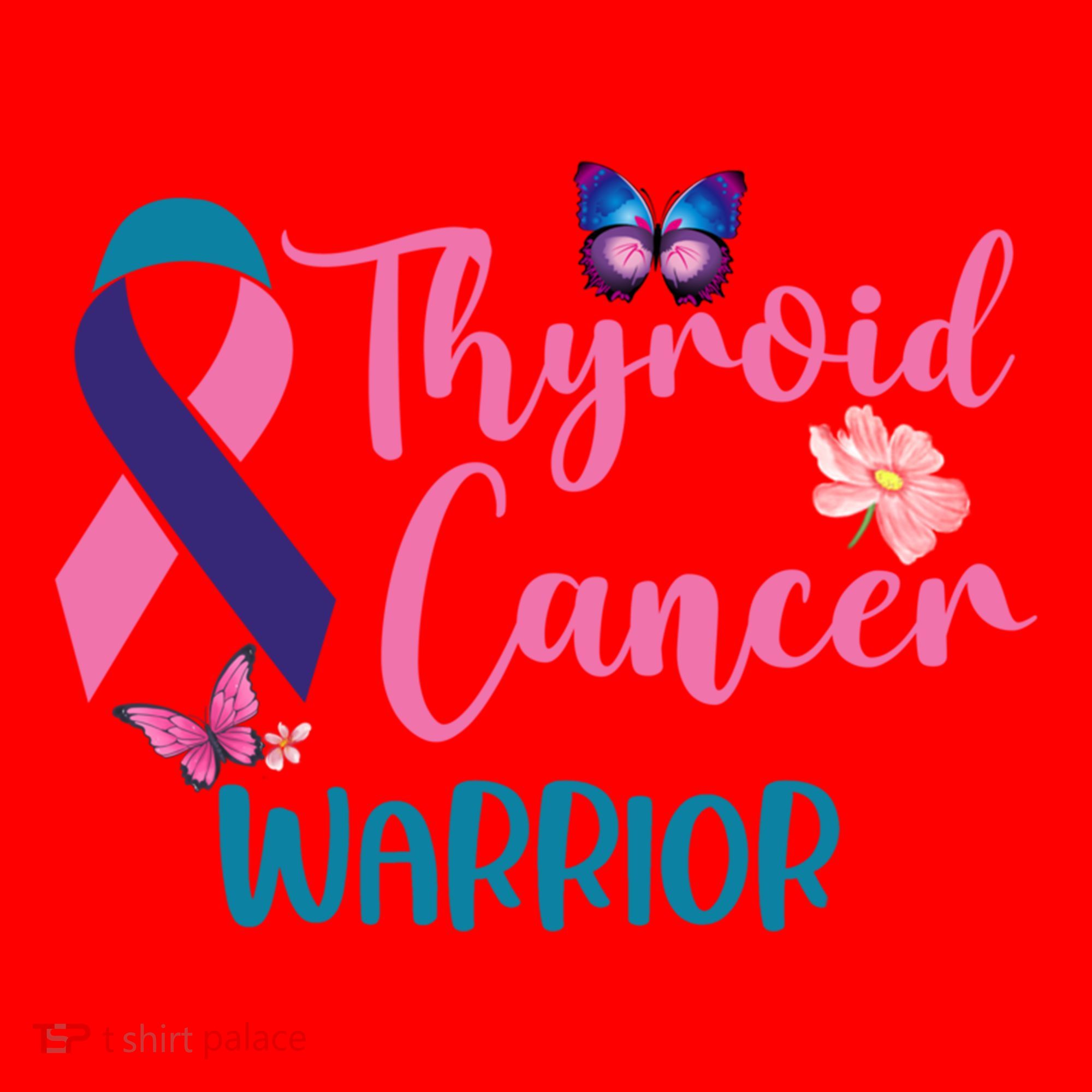 Thyroid Cancer Awareness Butterflies Warrior Ribbon Cute Gift Santa Hat