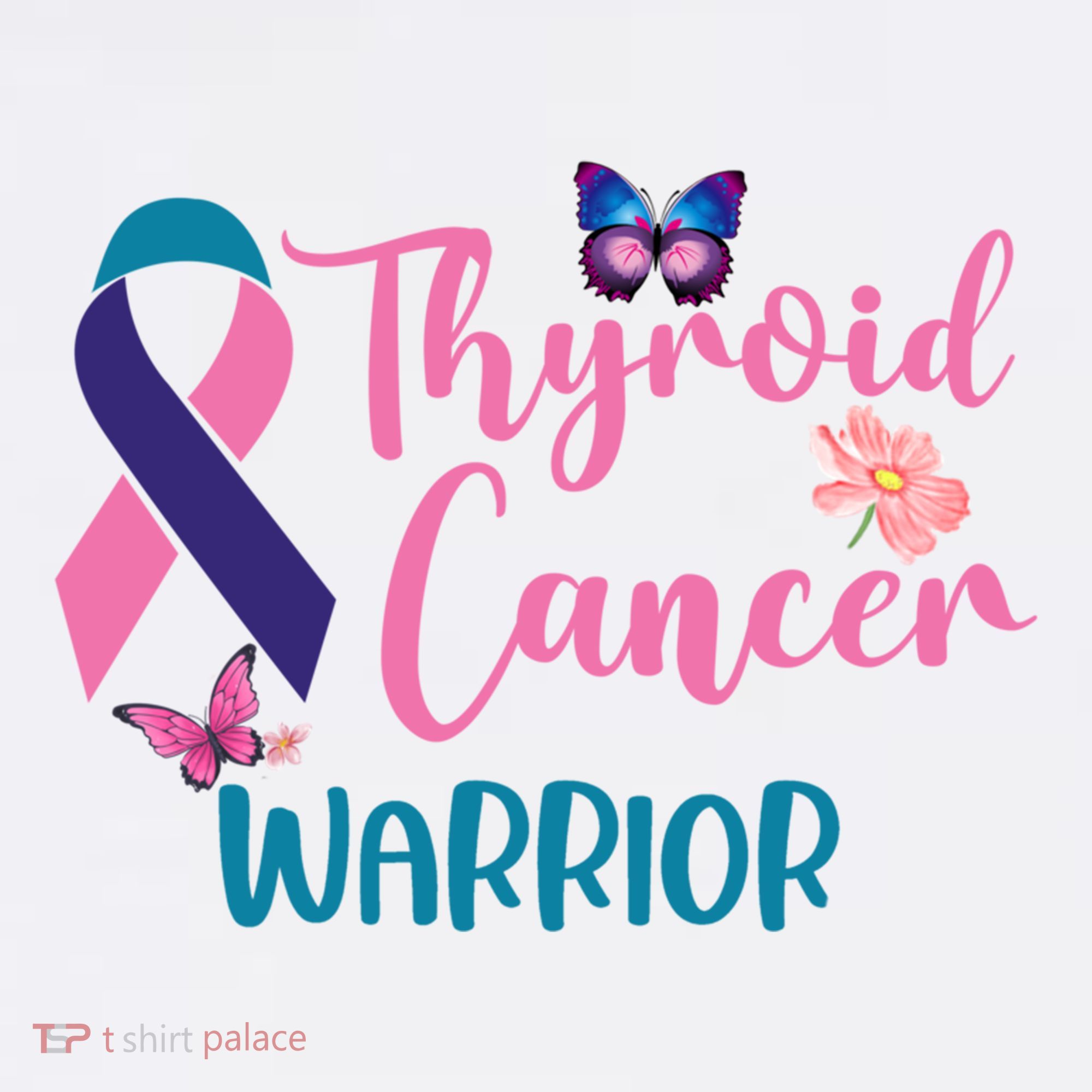 Thyroid Cancer Awareness Butterflies Warrior Ribbon Cute Gift Comfort Colors Garment-Dyed Hooded Sweatshirt