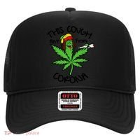 This Cough Ain't From Corona Weed Joke Cannabis 420 Stoner Hat thumb 0