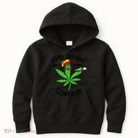 This Cough Ain't From Corona Weed Joke Cannabis 420 Stoner Kids Hoodie thumb 0