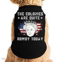 The Colonies Are Quite Rowdy Today Funny 4th Of July Queen Doggie Tank thumb 0