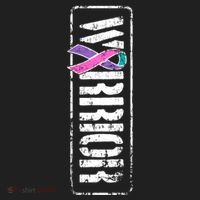 Thyroid Cancer Awareness Gift Sideways Military Warrior Ribbon Gift Hat thumb 2