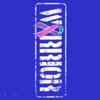 Thyroid Cancer Awareness Gift Sideways Military Warrior Ribbon Gift Sweatshirt thumb 3