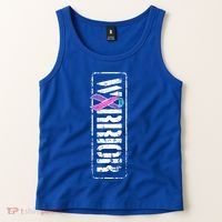Thyroid Cancer Awareness Gift Sideways Military Warrior Ribbon Gift Tank Top thumb 2