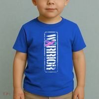 Thyroid Cancer Awareness Gift Sideways Military Warrior Ribbon Gift Toddler T-Shirt thumb 2