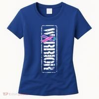 Thyroid Cancer Awareness Gift Sideways Military Warrior Ribbon Gift Women's T-Shirt thumb 0