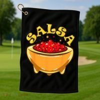 Tortilla Chips And Salsa Funny Matching Halloween Costumes Golf Towel thumb 1