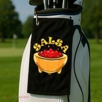 Tortilla Chips And Salsa Funny Matching Halloween Costumes Golf Towel thumb 2