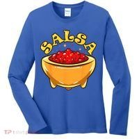 Tortilla Chips And Salsa Funny Matching Halloween Costumes Women's Long Sleeve Shirt thumb 0