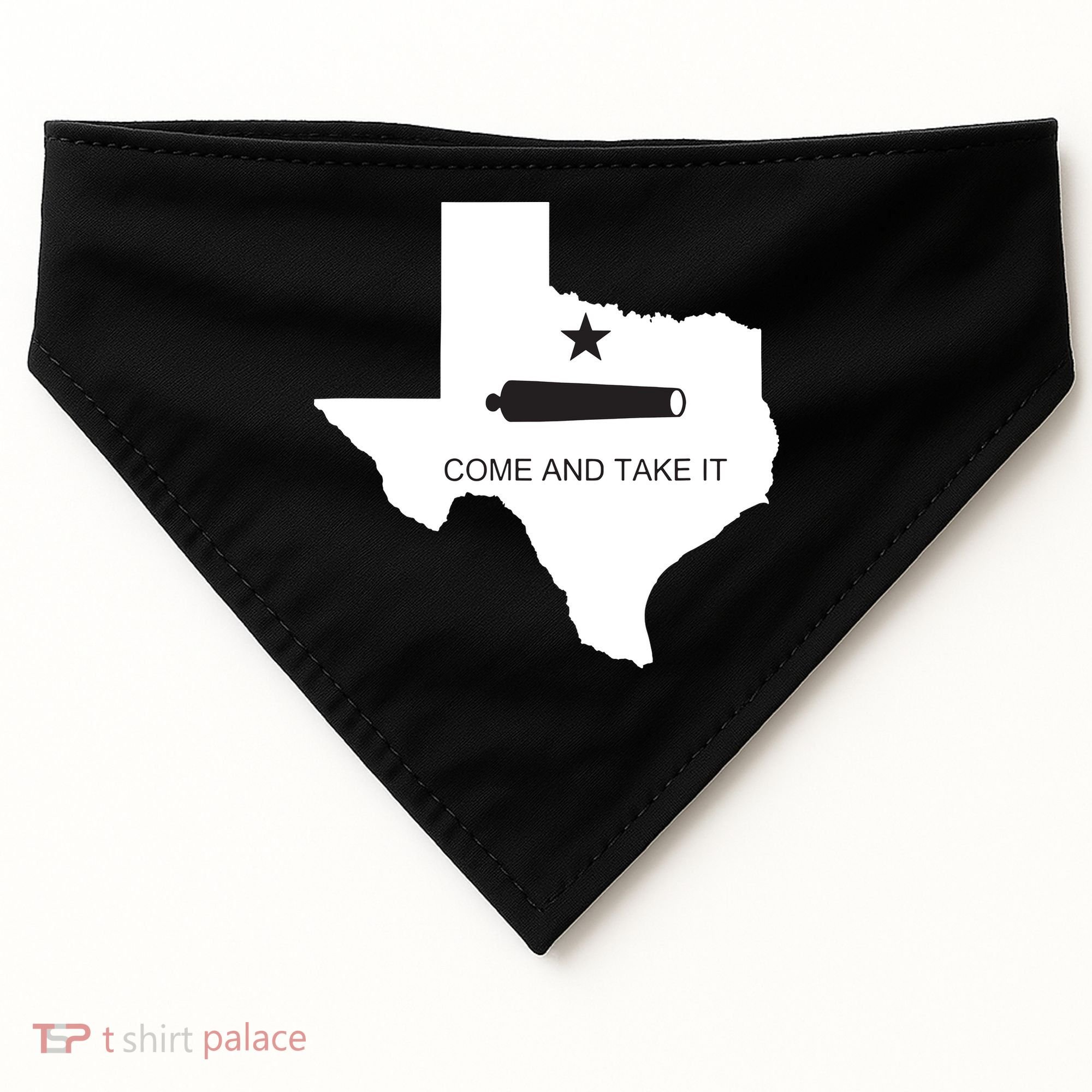 Texas Come And Take It Flag Canon 1836 State USA-Made Doggie Bandana