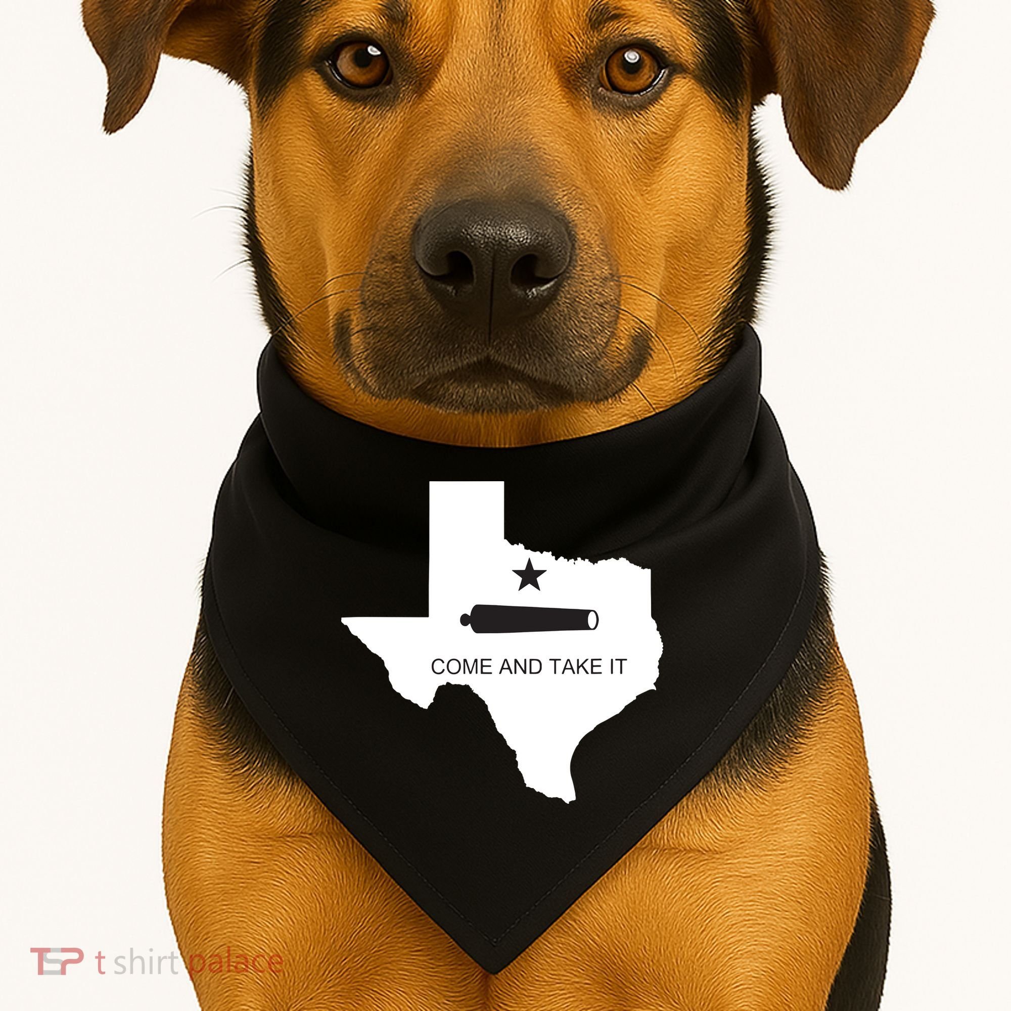 Texas Come And Take It Flag Canon 1836 State USA-Made Doggie Bandana
