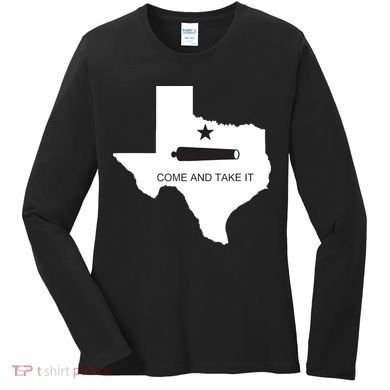 Texas Come And Take It Flag Canon 1836 State Women's Long Sleeve Shirt