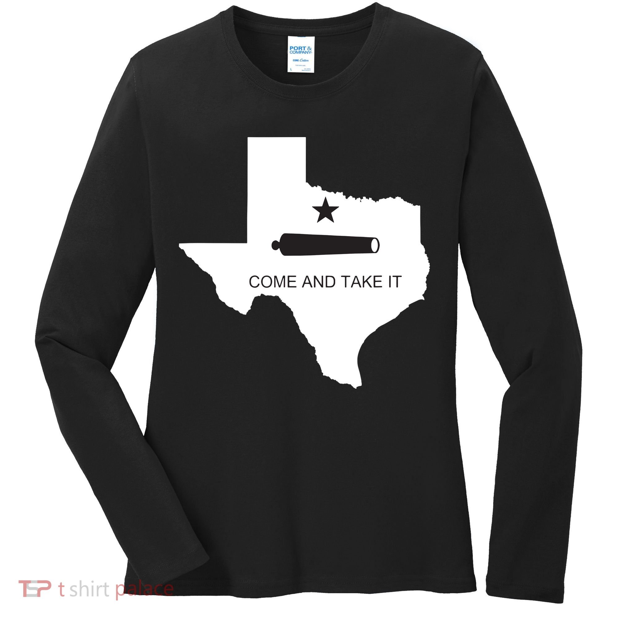 Texas Come And Take It Flag Canon 1836 State Women's Long Sleeve Shirt