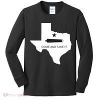 Texas Come And Take It Flag Canon 1836 State Kids Long Sleeve Shirt thumb 0